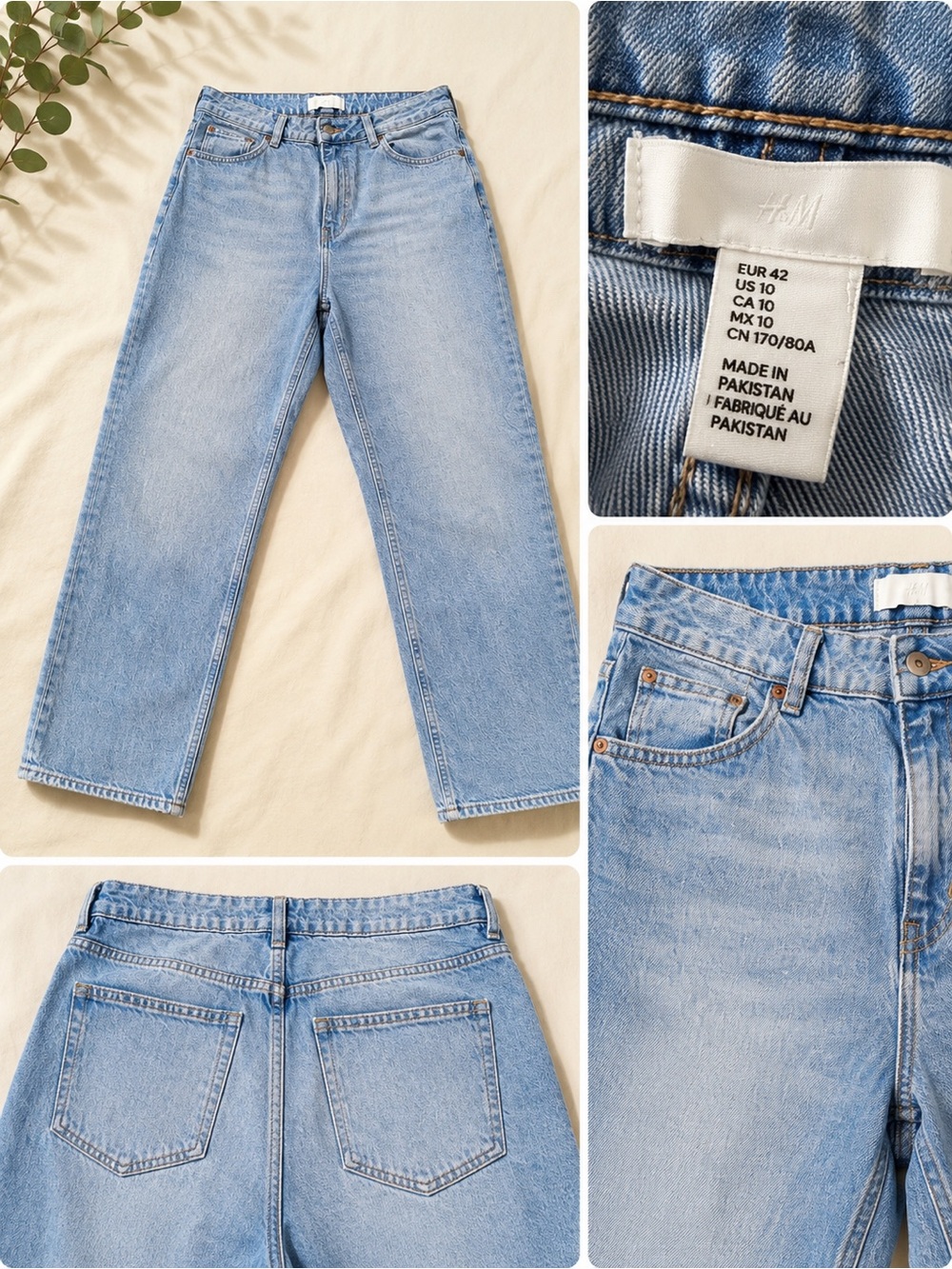 H&M Light Blue Straight-Leg Women's Jeans